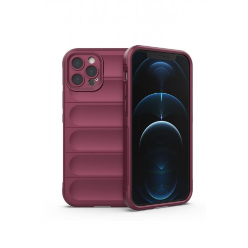 Newface iPhone 12 Pro Kılıf Optimum Silikon - Bordo