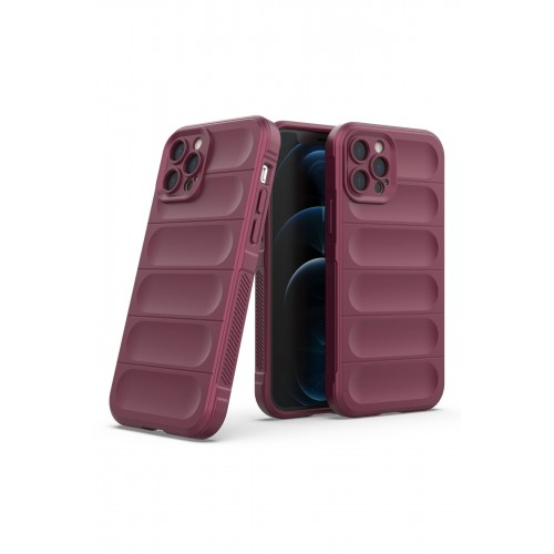 Newface iPhone 12 Pro Kılıf Optimum Silikon - Bordo Newface iPhone 12 Pro Kılıf Optimum Silikon - Bordo