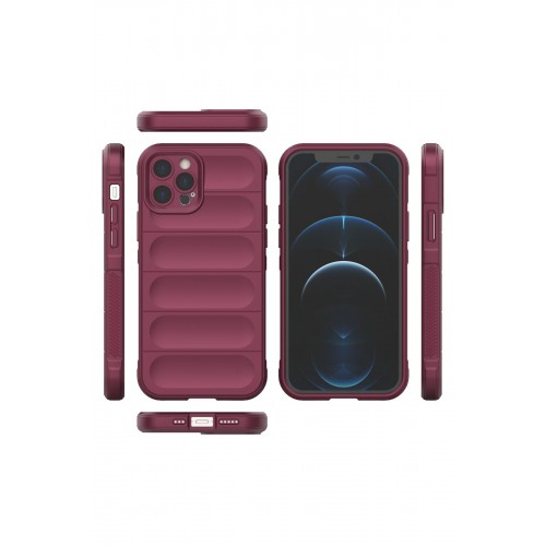Newface iPhone 12 Pro Kılıf Optimum Silikon - Bordo Newface iPhone 12 Pro Kılıf Optimum Silikon - Bordo
