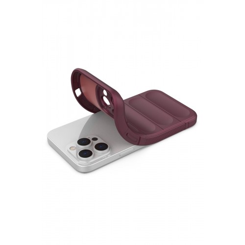 Newface iPhone 13 Pro Max Kılıf Optimum Silikon - Bordo Newface iPhone 13 Pro Max Kılıf Optimum Silikon - Bordo