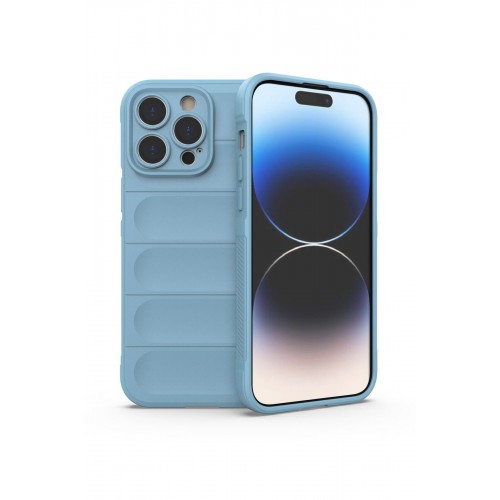 Newface iPhone 13 Pro Max Kılıf Optimum Silikon - Sky Blue Newface iPhone 13 Pro Max Kılıf Optimum Silikon - Sky Blue