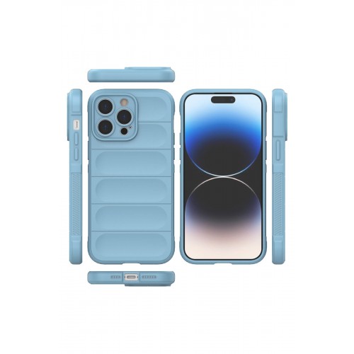 Newface iPhone 13 Pro Max Kılıf Optimum Silikon - Sky Blue Newface iPhone 13 Pro Max Kılıf Optimum Silikon - Sky Blue