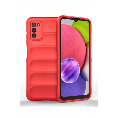 Newface Samsung Galaxy A03S Kılıf Optimum Silikon - Kırmızı Newface Samsung Galaxy A03S Kılıf Optimum Silikon - Kırmızı