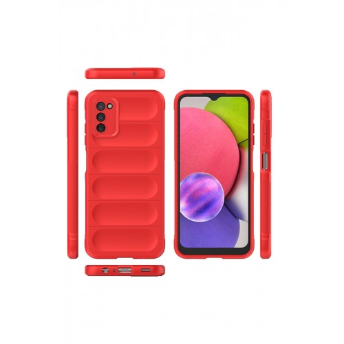 Newface Samsung Galaxy A03S Kılıf Optimum Silikon - Kırmızı Newface Samsung Galaxy A03S Kılıf Optimum Silikon - Kırmızı