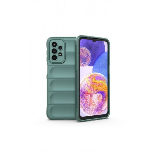 Newface Samsung Galaxy A23 4G Kılıf Optimum Silikon - Koyu Yeşil