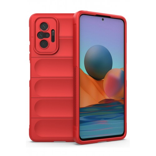 Newface Xiaomi Redmi Note 10 Pro Kılıf Optimum Silikon - Kırmızı
