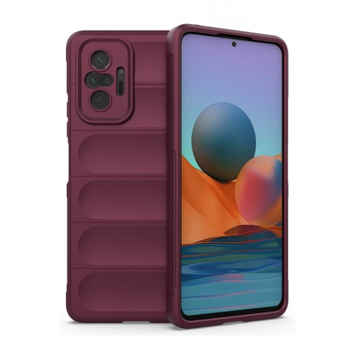 Newface Xiaomi Redmi Note 10 Pro Kılıf Optimum Silikon - Bordo