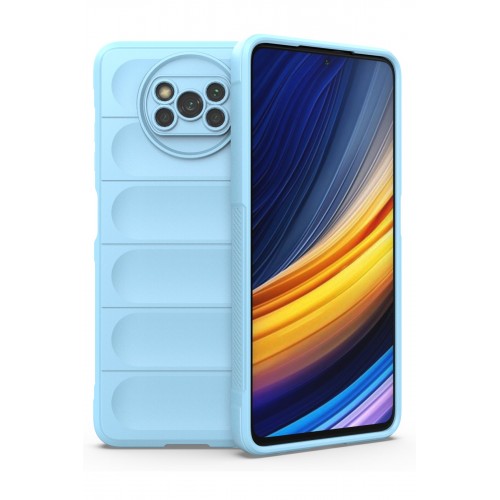 Newface Xiaomi Pocophone X3 Kılıf Optimum Silikon - Sky Blue Newface Xiaomi Pocophone X3 Kılıf Optimum Silikon - Sky Blue
