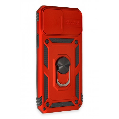 Newface iPhone 12 Pro Max Kılıf Pars Lens Yüzüklü Silikon - Kırmızı Newface iPhone 12 Pro Max Kılıf Pars Lens Yüzüklü Silikon - Kırmızı