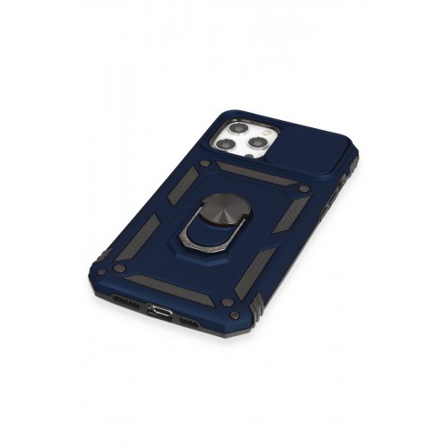 Newface iPhone 12 Pro Max Kılıf Pars Lens Yüzüklü Silikon - Lacivert Newface iPhone 12 Pro Max Kılıf Pars Lens Yüzüklü Silikon - Lacivert