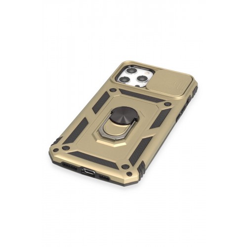 Newface iPhone 12 Pro Max Kılıf Pars Lens Yüzüklü Silikon - Gold Newface iPhone 12 Pro Max Kılıf Pars Lens Yüzüklü Silikon - Gold