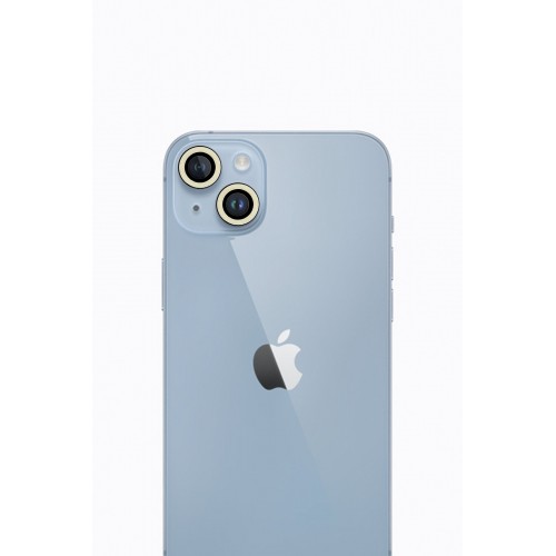Newface iPhone 13 Mini Neon Fosforlu Kamera Lens - Beyaz