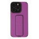 Newface iPhone 13 Pro Kılıf Mega Standlı Silikon - Mor