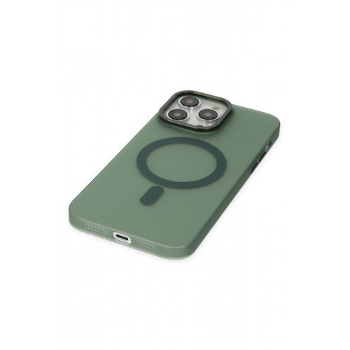 Newface iPhone 13 Pro Kılıf Lodos Magneticsafe Mat Kapak - Köknar Yeşili Newface iPhone 13 Pro Kılıf Lodos Magneticsafe Mat Kapak - Köknar Yeşili