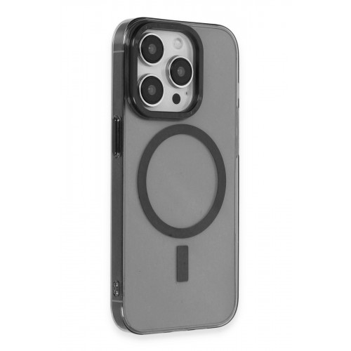 Newface iPhone 14 Pro Max Kılıf Anka PC Magneticsafe Sert Metal Kapak - Siyah