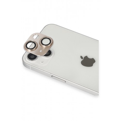 Newface iPhone 13 Mini Pers Alüminyum Kamera Lens - Gold Newface iPhone 13 Mini Pers Alüminyum Kamera Lens - Gold