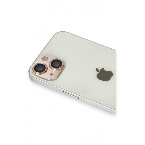 Newface iPhone 13 Mini Pers Alüminyum Kamera Lens - Gold Newface iPhone 13 Mini Pers Alüminyum Kamera Lens - Gold