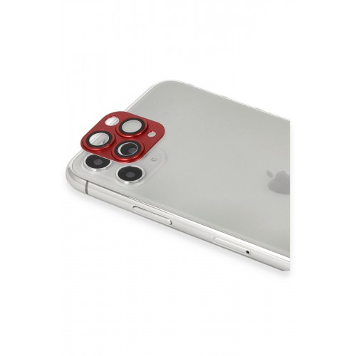 Newface iPhone 11 Pro Max Pers Alüminyum Kamera Lens - Kırmızı Newface iPhone 11 Pro Max Pers Alüminyum Kamera Lens - Kırmızı