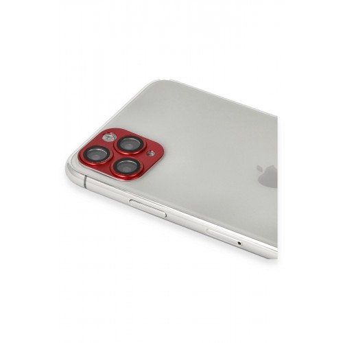 Newface iPhone 11 Pro Max Pers Alüminyum Kamera Lens - Kırmızı Newface iPhone 11 Pro Max Pers Alüminyum Kamera Lens - Kırmızı