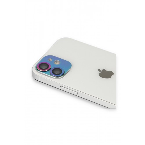 Newface iPhone 11 Pers Alüminyum Kamera Lens - Rainbow Newface iPhone 11 Pers Alüminyum Kamera Lens - Rainbow