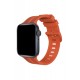 Newface Apple Watch 40mm KR408 Çizgili Silikon Kordon - Turuncu Newface Apple Watch 40mm KR408 Çizgili Silikon Kordon - Turuncu