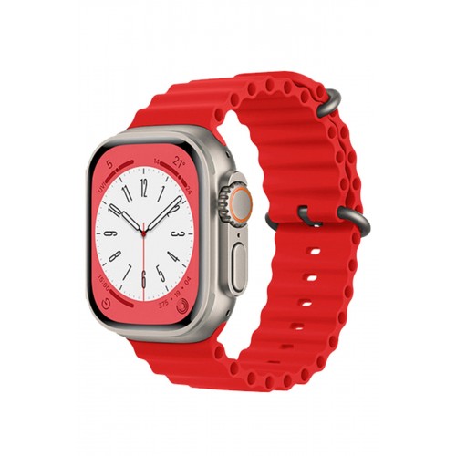 Newface Apple Watch 44mm Ocean Kordon - Kırmızı Newface Apple Watch 44mm Ocean Kordon - Kırmızı
