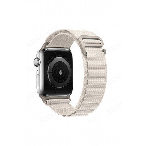 Newface Apple Watch 40mm Mountain Kordon - Beyaz Newface Apple Watch 40mm Mountain Kordon - Beyaz