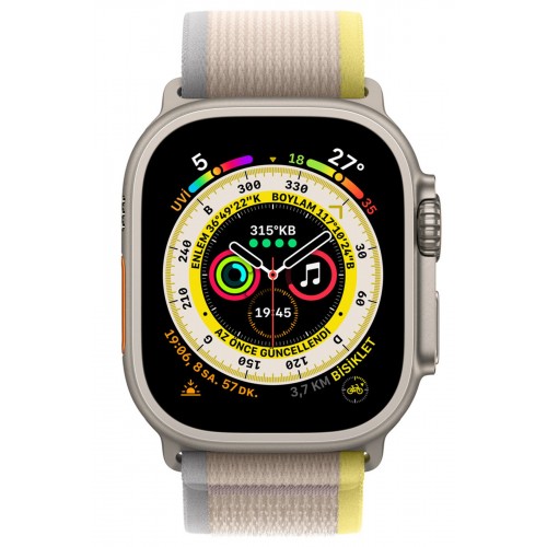 Newface Apple Watch 38mm Trail Kordon - Sarı-Bej Newface Apple Watch 38mm Trail Kordon - Sarı-Bej