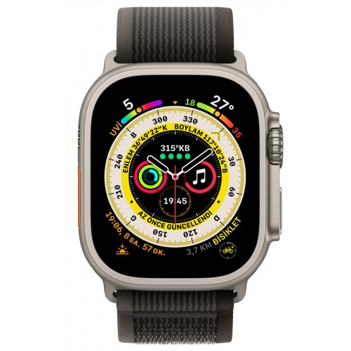 Newface Apple Watch 40mm Trail Kordon - Siyah-Gri Newface Apple Watch 40mm Trail Kordon - Siyah-Gri