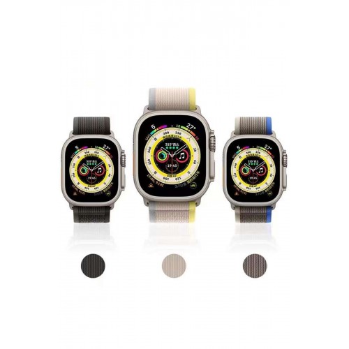 Newface Apple Watch 40mm Trail Kordon - Siyah-Gri Newface Apple Watch 40mm Trail Kordon - Siyah-Gri