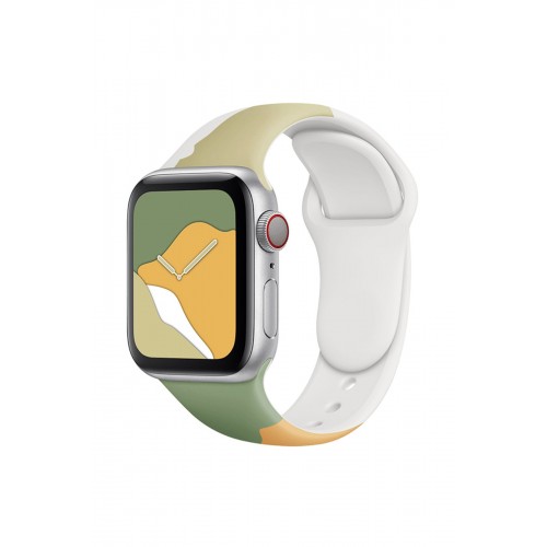 Newface Apple Watch 40mm KR407 Kamuflaj Silikon Kordon - Desen 5