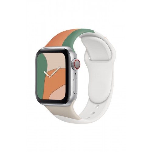 Newface Apple Watch Ultra 49mm KR407 Kamuflaj Silikon Kordon - Desen 2