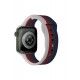 Newface Apple Watch 38mm Gökkuşağı Org Kordon - Beyaz-Lacivert