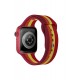 Newface Apple Watch 42mm Gökkuşağı Org Kordon - Kırmızı-Bordo