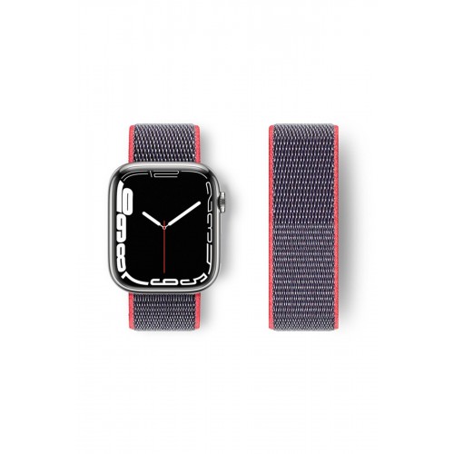 Newface Apple Watch 45mm Hasırlı Cırtcırtlı Kordon - Pembe Newface Apple Watch 45mm Hasırlı Cırtcırtlı Kordon - Pembe