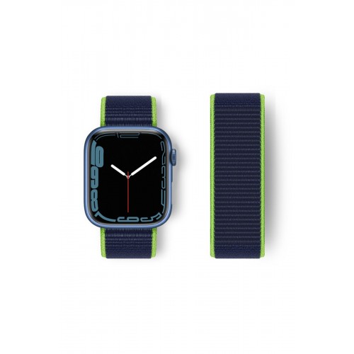 Newface Apple Watch 38mm Hasırlı Cırtcırtlı Kordon - Yeşil-Lacivert Newface Apple Watch 38mm Hasırlı Cırtcırtlı Kordon - Yeşil-Lacivert