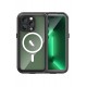 Newface iPhone 14 Pro Kılıf Red Pepper Magneticsafe Su Geçirmez Kılıf - Siyah-Gri