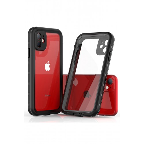 Newface iPhone 11 Kılıf Red Pepper Su Geçirmez Kılıf - Siyah-Gri