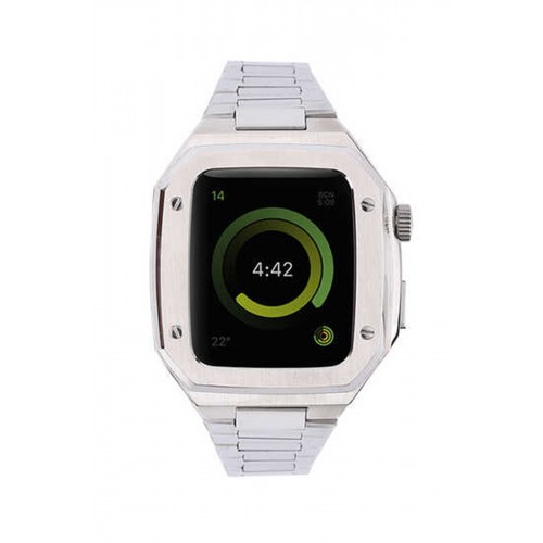 Newface Apple Watch 44mm Metal Petek Kasalı Kordon - Gümüş Newface Apple Watch 44mm Metal Petek Kasalı Kordon - Gümüş