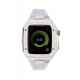 Newface Apple Watch 44mm Metal Petek Kasalı Kordon - Gümüş Newface Apple Watch 44mm Metal Petek Kasalı Kordon - Gümüş