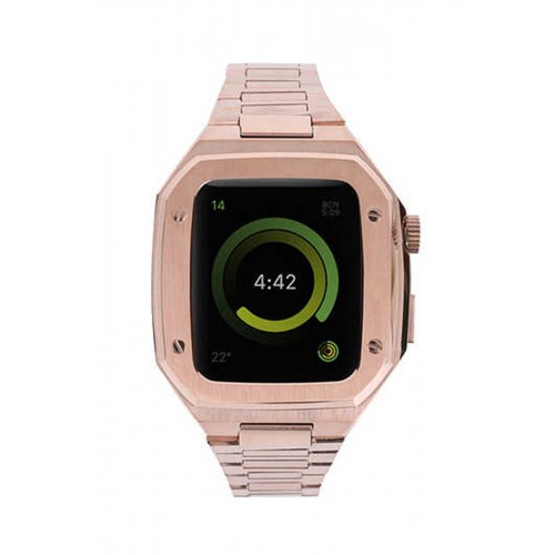 Newface Apple Watch 44mm Metal Petek Kasalı Kordon - Rose Gold Newface Apple Watch 44mm Metal Petek Kasalı Kordon - Rose Gold