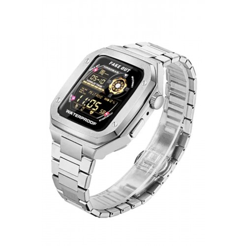 Newface Apple Watch 44mm Metal Petek Kasalı Kordon - Rose Gold Newface Apple Watch 44mm Metal Petek Kasalı Kordon - Rose Gold