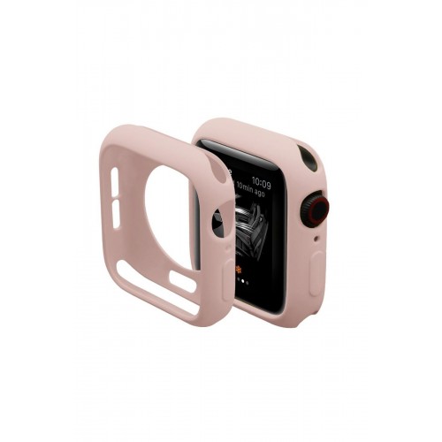 Newface Apple Watch 40mm Silikon Alt Kasa - Pudra Newface Apple Watch 40mm Silikon Alt Kasa - Pudra