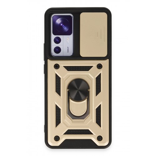 Newface Xiaomi Mi 12T Pro Kılıf Pars Lens Yüzüklü Silikon - Gold Newface Xiaomi Mi 12T Pro Kılıf Pars Lens Yüzüklü Silikon - Gold
