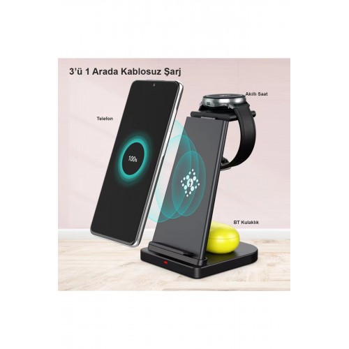 Newface B12S Samsung Kablosuz Şarj Masaüstü Set - Siyah Newface B12S Samsung Kablosuz Şarj Masaüstü Set - Siyah