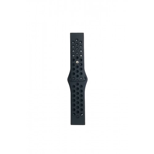 Newface Watch 20mm Spor Delikli Kordon - Siyah-Füme Newface Watch 20mm Spor Delikli Kordon - Siyah-Füme