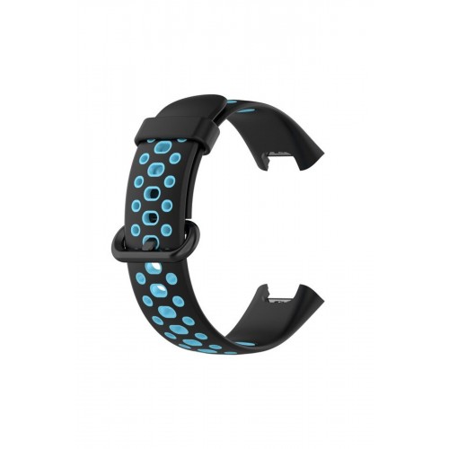Newface Xiaomi Redmi Watch 2 Spor Delikli Kordon - Siyah-Mavi Newface Xiaomi Redmi Watch 2 Spor Delikli Kordon - Siyah-Mavi
