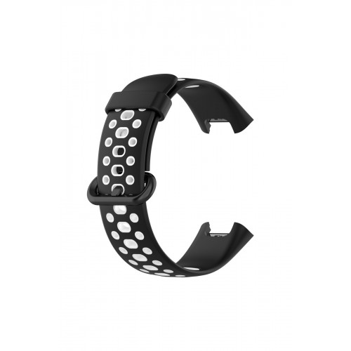 Newface Xiaomi Redmi Watch 2 Spor Delikli Kordon - Siyah-Beyaz Newface Xiaomi Redmi Watch 2 Spor Delikli Kordon - Siyah-Beyaz