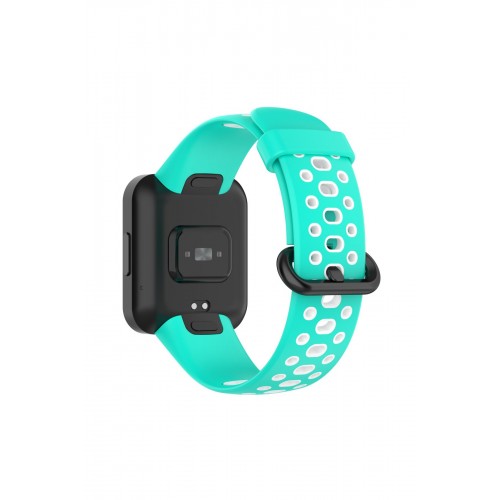 Newface Xiaomi Redmi Watch 2 Lite Spor Delikli Kordon - Turkuaz-Beyaz Newface Xiaomi Redmi Watch 2 Lite Spor Delikli Kordon - Turkuaz-Beyaz