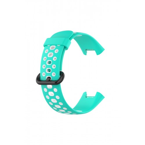 Newface Xiaomi Redmi Watch 2 Lite Spor Delikli Kordon - Turkuaz-Beyaz Newface Xiaomi Redmi Watch 2 Lite Spor Delikli Kordon - Turkuaz-Beyaz